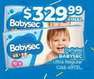 Diarco Pañales babysec ultra regular oferta