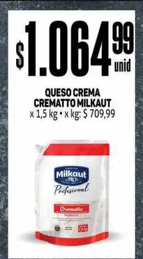 Makro Queso crema crematto milkaut oferta