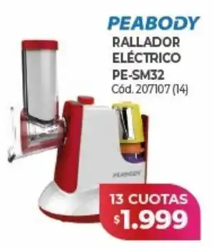Naldo Lombardi Rallador eléctrico peabody oferta