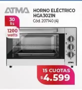 Naldo Lombardi Horno eléctrico atma 30 lts oferta