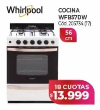 Naldo Lombardi Cocina whirlpool 56cm oferta