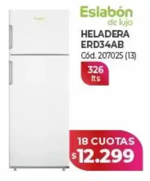 Naldo Lombardi Heladeras eslabon de lujo 326l oferta