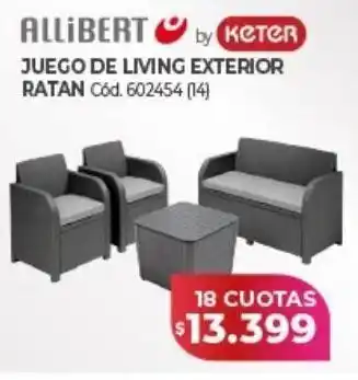 Naldo Lombardi Juego de living exterior allibert oferta
