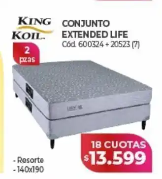 Naldo Lombardi Conjunto extended life king koil oferta
