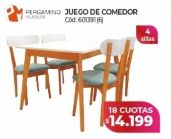 Naldo Lombardi Juego de comedor pergamino oferta