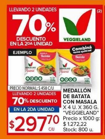 Carrefour Maxi Medallon de batata con masala oferta