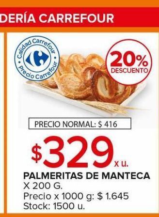 Carrefour Maxi Palmeritas de manteca oferta