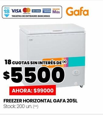Changomas Freezer horizontal gafa 205l oferta
