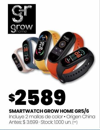 Changomas Smartwatch grow home gr5/6 oferta