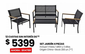 Changomas Set jardín 4 piezas oferta