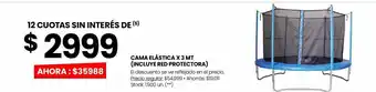Changomas Cama elástica x 3 mt (incluye red protectora) oferta