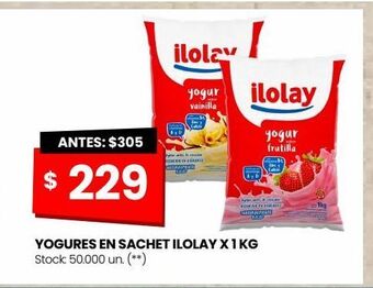 Changomas Yogures en sachet ilolay x 1 kg oferta