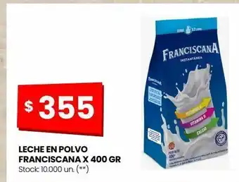 Changomas Leche en polvo franciscana x 400 gr oferta