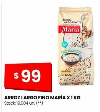 Changomas Arroz largo fino maría x 1 kg oferta