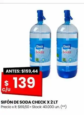 Changomas Sifón de soda check x 2 lt oferta