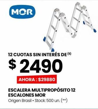 Changomas Escalera multipropósito 12 escalones mor oferta