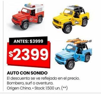 Changomas Auto con sonido oferta