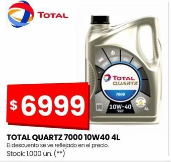 Changomas Total quartz 7000 10w40 4l oferta