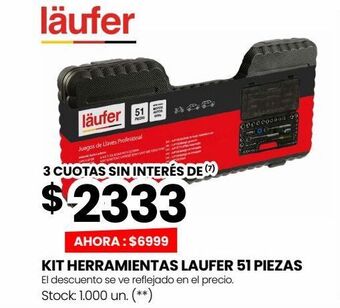 Changomas Kit herramientas laufer 51 piezas oferta