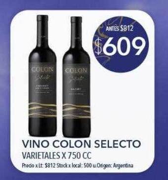 Disco Vino colon selecto varietales x 750 cc oferta