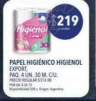 Supermercados Vea Papel higiénico higienol export paq. 4 oferta
