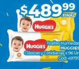 Diarco Toallas húmedas huggies clásicas y cotídianas x 96 oferta