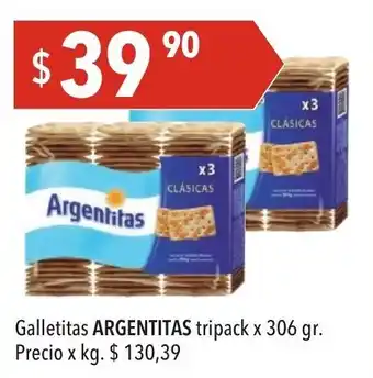 Hergo Argentitas Galletitas tripack x 306gr oferta