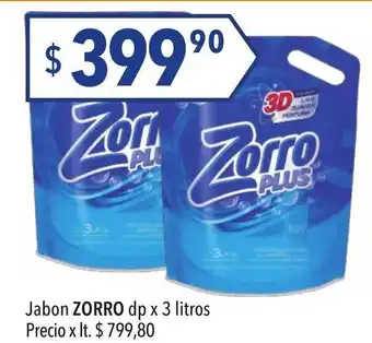 Hergo Zorro Plus Jabon dp x 3 litros oferta