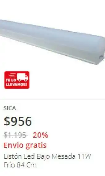 Easy Sica Listón Led Bajo Mesada 11W Frío 84cm oferta