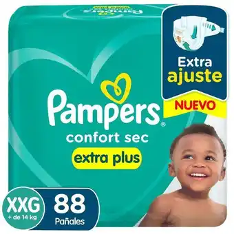 Coto Pañales pampers confort sec extra plus talle xxg 88 un oferta