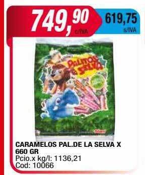 Maxiconsumo Caramelos pal.de la selva x 660 gr oferta