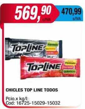Maxiconsumo Chicles top line todos oferta