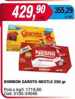 Maxiconsumo Bombon garoto-nestle 250 gr oferta