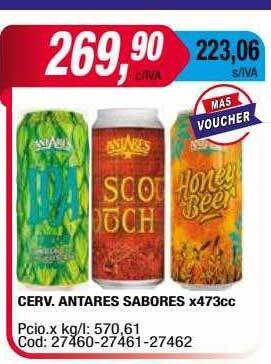 Maxiconsumo Cerv. antares sabores x473cc oferta