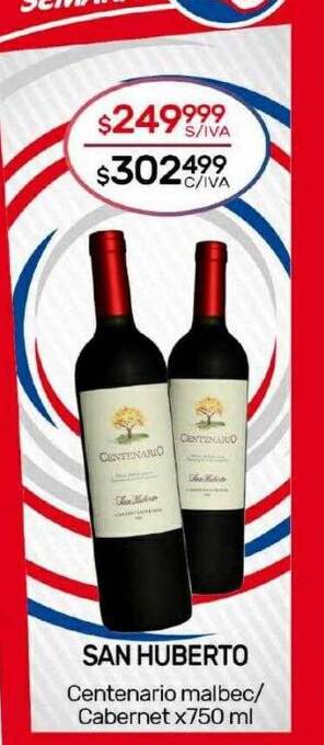 Nini Mayorista San huberto centenario malbec cabernet oferta