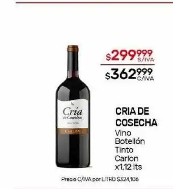 Nini Mayorista Cria de cosecha vino botellón tinto carlon oferta