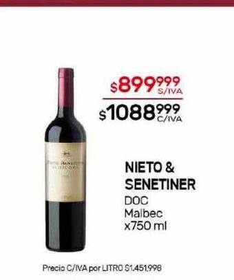 Nini Mayorista Nieto & senetiner doc malbec oferta
