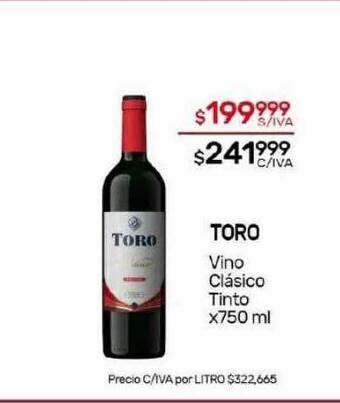 Nini Mayorista Toro vino clásico tinto oferta