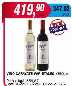 Maxiconsumo Vino cafayate varietales x750cc oferta