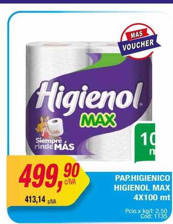 Maxiconsumo Pap.higienico higienol max oferta