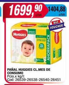 Maxiconsumo Pañal huggies cl.mes de consumo oferta