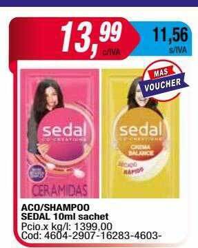 Maxiconsumo Aco-shampoo sedal 10ml sachet oferta