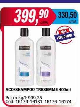 Maxiconsumo Aco-shampoo tresemme oferta