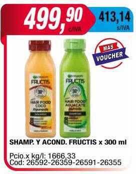Maxiconsumo Shamp. y acond. fructis x 300 ml oferta