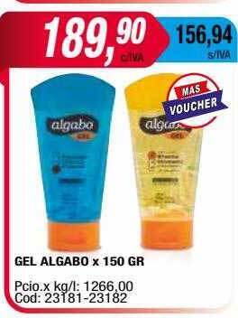 Maxiconsumo Gel algabo x 150 gr oferta