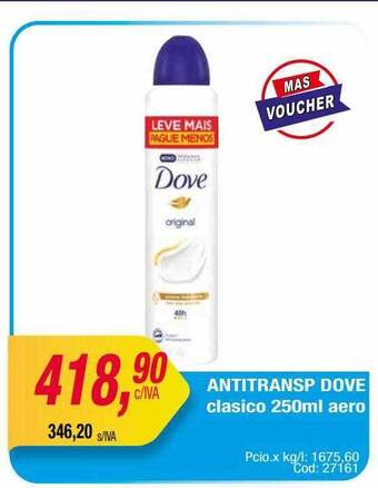 Maxiconsumo Antitransp dove clasico 250ml aero oferta