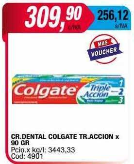 Maxiconsumo Cr. dental colgate tr.accion x 90 gr oferta