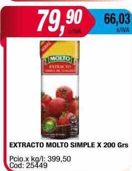 Maxiconsumo Extracto molto simple x 200 grs oferta
