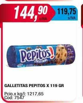 Maxiconsumo Galletitas pepitos x 119 gr oferta