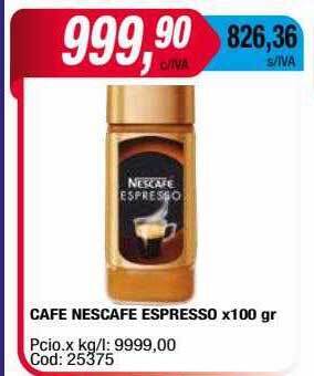 Maxiconsumo Cafe nescafe espresso x100 gr oferta